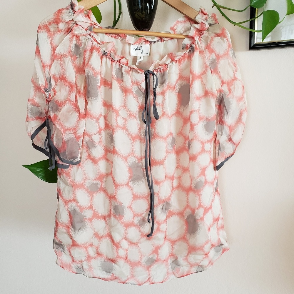 Milly pink blouse size 2